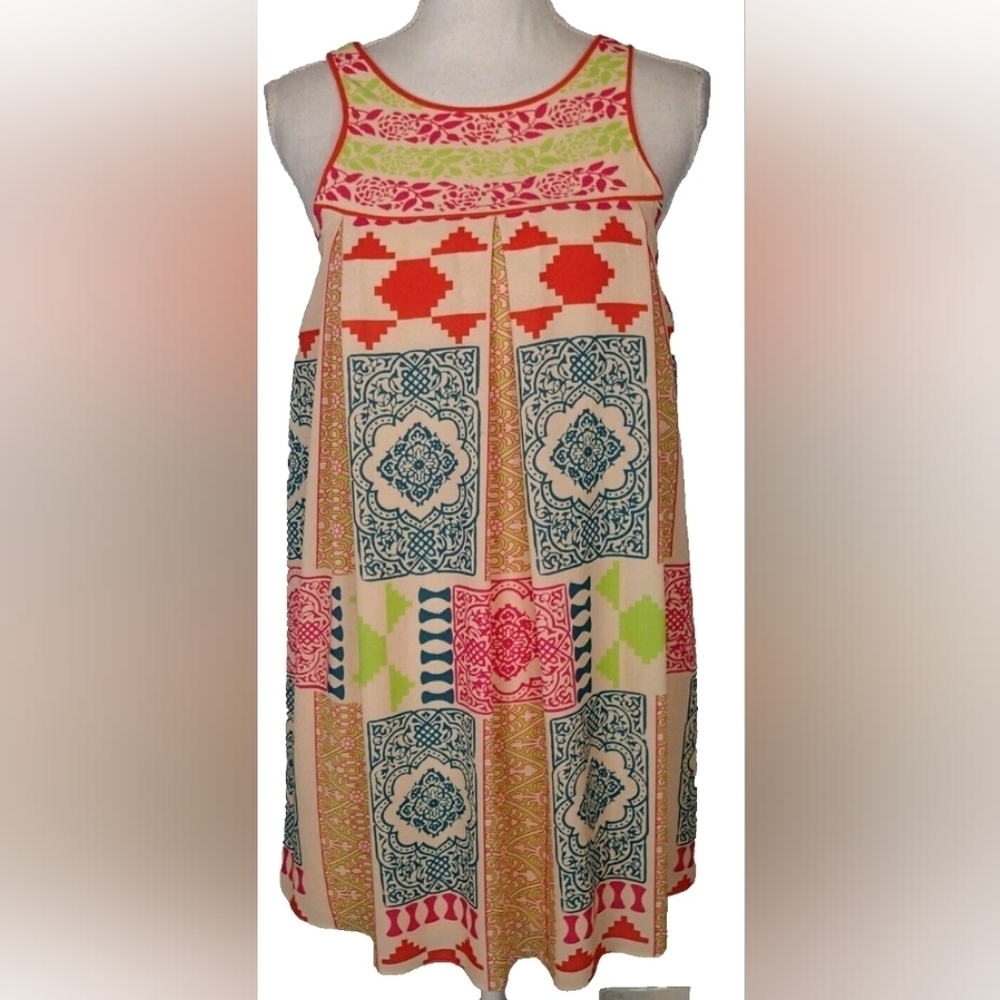 Anthropologie Kavita Bhartia Nami floral sleevless Shift Dress Size Medium - Picture 1 of 4